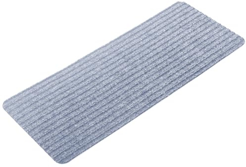 Homwiz Treppenstufen Matten, 55x22cm, Antirutsch Stufenmatten, Grau | 15 Stück, Ohne Kleben, Rutschfest ,Waschbar Treppen Teppich, Wiederverwendbar Treppenteppich Innen für Haustiere Senioren