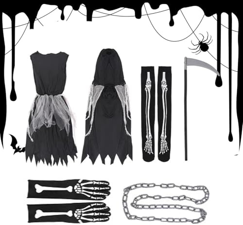 Déguisement d'Halloween pour enfant - Ensemble fantôme pour fête d'Halloween | Costume terrifiant pour jeux de rôles, fêtes, festivals, jours fériés et masqués