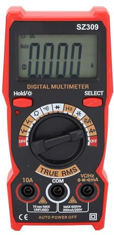 Haofy Multimètre Numérique Automobile, Outil électrique Intelligent avec Support Pliable intégré pour la Mesure de la Tension DC AC pour le Test de Batterie de Voiture
