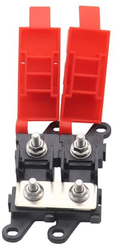 Wodsty 2-Wege-Auto-Sicherungshalter für Midi-Sicherungsblock, 200 A H-Strom, M8-Klemme, für Wohnmobil, LKW und Marine-Heimwerker-Eltrical System
