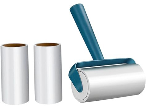 Cabilock Rodillo Fácil de Almacenar de Plástico Portátil para Quitapelusas y Evitar Desperdicio de Papel Adhesivo, Adecuado para Limpieza Hogar y