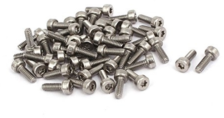 sourcing map 50stk. Sockelkopf Kappe Bolzen T6 Torx Antrieb M2x6mm Gewinde | 304 Edelstahl