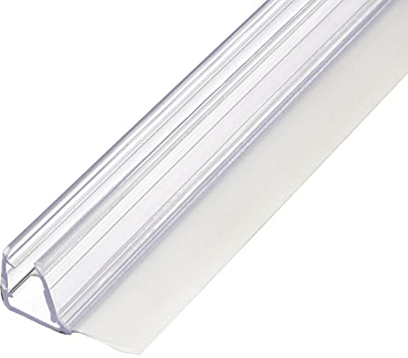 Amig - Junta de Cierre Mod.250 para Hojas de Mamparas de Ducha o Bañera Apta para Cristales de Espesor 6 a 8 mm, Perfil de Goma para Sellado o Estanqueidad, Pieza de 2 Metros, Transparente