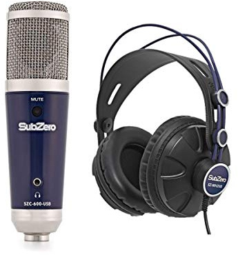 SUBZERO DISC SZC-600-USB Condenser Microphone Recording Pack