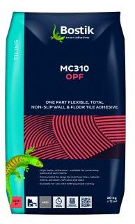 Bostik MC310 OPF Class C2TE S1 Tile Adhesive Grey - 20kg - Designed for Large Format Floor Tiles - Swimming Pools and Wet Rooms - For Internal and External Use.