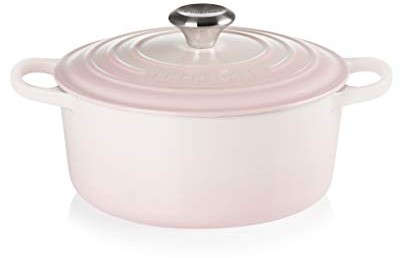 Le Creuset Cocotte redonda de hierro fundido, 24 cm, 4, 2 L, Todas Las Fuentes de Calor Incl. inducción, Shell Pink, 21177247774430