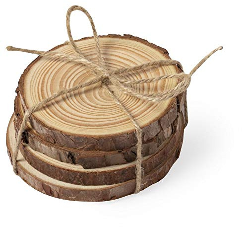 Begoon Holzscheite – Set mit 8 Stück (2x Set mit 4 Stück) – 8cm/10cm Durchmesser