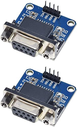 PENGLIN 2PCS MAX3232 3.3V bis 5V DB9 Buchse RS232 Seriell Adapter | TTL Konverter Modul Root Connector für Arduino Raspberry Pi und Mikrocontroller