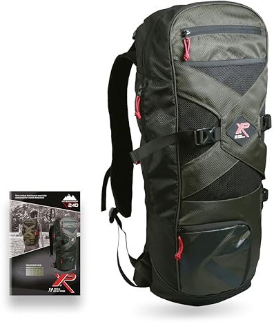 XP Metal Detectors Rucksack 240, Leichter und robuster Rucksack, speziell für Metalldetektoren entwickelt, ergonomisch und praktisch mit über 8 speziellen Taschen und Fächern (XPBACKPACK240)