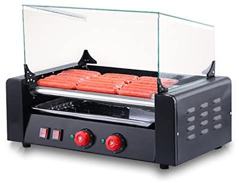 MNSRRN Macchina da Salsiccia Commerciale di Grande capacità, Rullo di Hot Dog, Calda Hot Dog controsoffitto, Macchina per Barbecue Domestico Commerciale, Adatto per Famiglie, Bambini Adulti