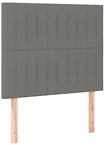 vidaXL Kopfteil Dunkelgrau 80 x 5 x 118/128 cm Stoff