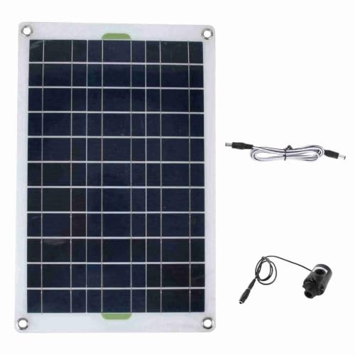 Water GardensPonds, Kit de Pompe à Eau Solaire Panneau 50W 800L H 12V à Faible Bruit DC en Plastique de Silicone Pompe Solaire de Bassin pour Jardin