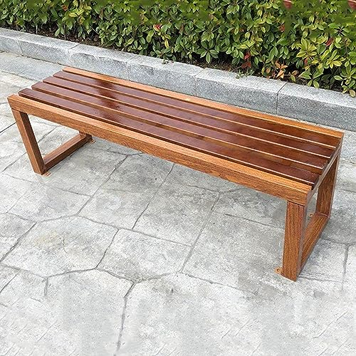ERICAT Balkonbank Gartenmöbel Bank, Terrassenbank Ohne Lehne, Gartenbank Holz Massiv, Bank Holzbank Gartenbank, Wetterfeste Parkbank, für Garten, Hinterhof, für 2–3 Personen (Size : 150cm/59.1in)