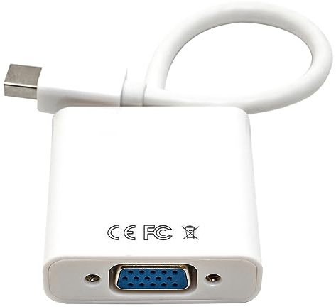 Mikikit Câble Convertisseur Mini Displayport vers Vga Femelle Adaptateur Vidéo pour Téléviseurs LCD Projecteurs et Appareils avec Port Vga