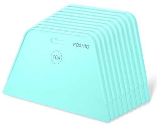 FOSHIO 10 Pack Wallpaper Smoothing Tool for Peel and Stick, Smoother for Installation, 7.6-Inch Wide 70A Hardness Flexible Wallpaper Kit, Wrap Tools Window Film Application Kit (TF Blue)