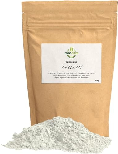 Inulinpulver 100 g – Präbiotische Ballaststoffe für die physiologische Erhaltung des Darms – 100% reines Chicorée-Inulin