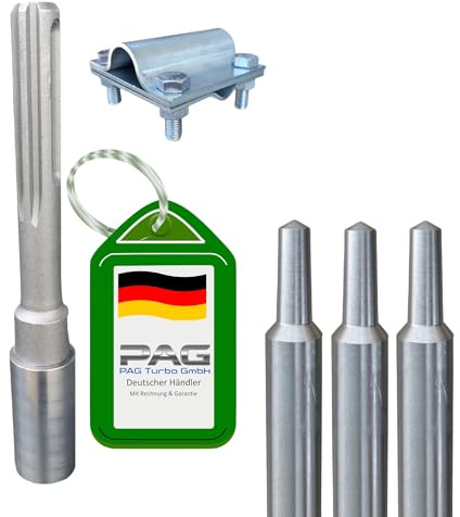 PAG Turbo GmbH® - Blitzschutz Blitzableiter Material Tiefenerder aus Edelstahl 4VA (3m Φ20mm 4VA Tiefenerder)
