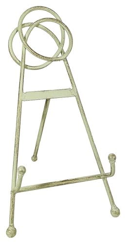 Buchstütze Nostalgie Buchständer Eisen Antik-Weiß Kochbuchhalter Vintage-Stil