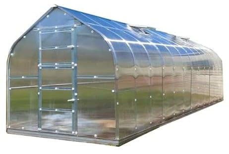 Gewächshaus KLASIKA STANDART 25 - 2,5x10m mit Fundamenten und 6mm Polycarbonatbeschichtung + zusätzlicher Tür als Geschenk