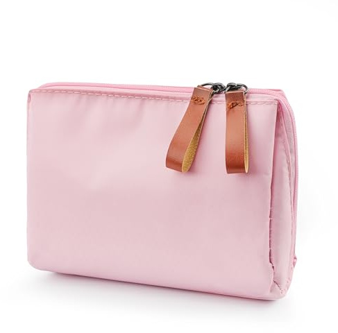 1 Stück Kleine Kosmetiktasche Damen 16x10cm Rosa Tragbare Make up Bag für Travel Daily Storage Kosmetiktasche Klein
