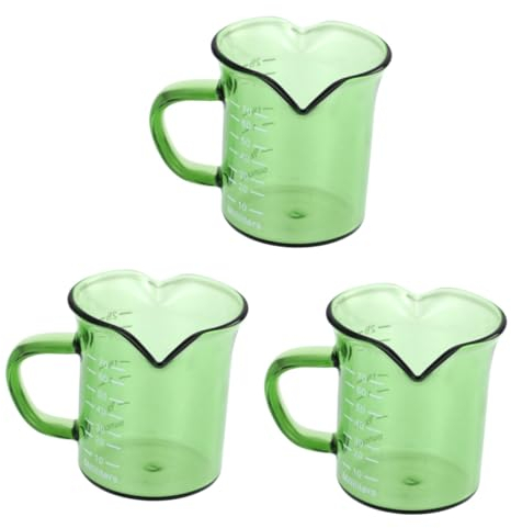 TOPBATHY 3 Pièces Tasse À Lait À Double Bouche Tasse À Mesurer Pichet À Mesurer En Verre Tasse À Mesurer Verre À Mesurer Avec Bec Verseur Carton De Lait Petite Tasse À Mesurer Tasse