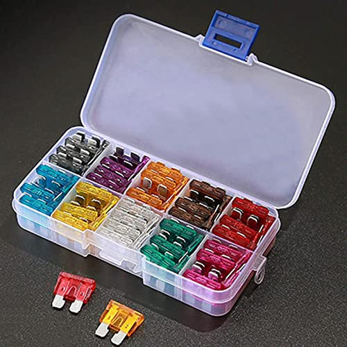50/100-teiliges Set, sortierte Autosicherungen, Auto-LKW-SUV-Sicherungen, Mini-Standard-Blattsicherungssätze mit Clip, 2–35 A, Auto-Ersatzteile Ersatzsicherung (Color : 100pcs)