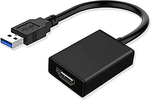 beseloa USB 3.0 auf HDMI Adapter, Konverter USB 3.0/2.0 auf HDMI 1080P Full HD (Stecker auf Buchse) mit Audio für Laptop Projektor HDTV, kompatibel mit Windows XP 7/8/8.1/10