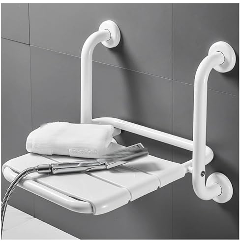 Duschsitz Klappbar Wandmontage Duschklappsitz Klappsitz Dusche Mit Armlehnen Badewannensitz Aufhängung Duschhocker Badezimmerhocker Für Schwangere, Senioren, Behindert