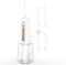 Jet Dentaire Hydropulseur, Irrigateur Oral Professionnel sans fil 5 modes et 4 jets USB-C rechargeable IPX7 Waterproof Dental Picks pour la maison et les voyages (Blanc)