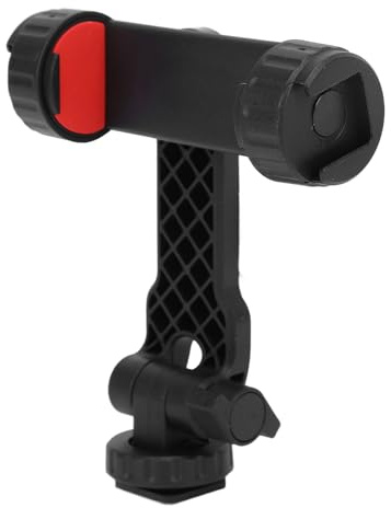 Handy-Stativhalterung, Universal-Stativ-Telefonhalterung mit Heißen und Kalten Schuhen, 360° Drehbarer Blitzschuh-Smartphone-Stativhalter-Adapter für Video-Live-Streaming, Vlogging