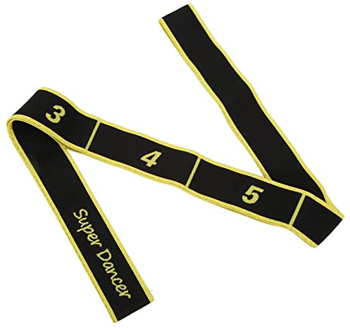Gigicial Erwachsenen-Lateintanz-Trainings-Elastikband, erweiterte Übungs-Stretchbänder für Yoga, Pilates, Reha, Fitness und Krafttraining (Yellow)
