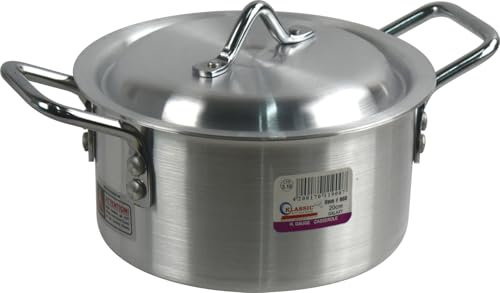 Aluminium Cooking Pot Casserole Kitchen Dish with Lid and Side Handles (Pot 26cm 8L)