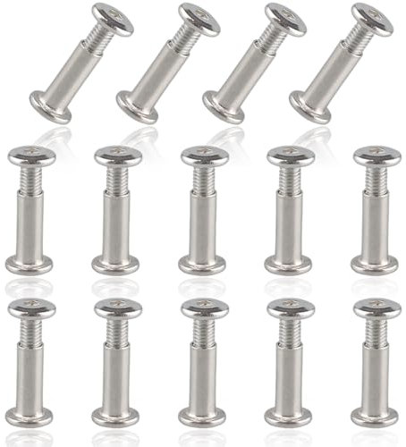 14 viti di collegamento M4 x 10, in acciaio inox, viti di collegamento per mobili, viti a esagono incassato, viti a manicotto