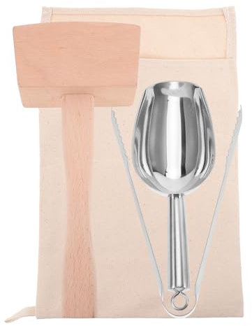 MOLUCKFU Bar Ice Cube Bags DIY Ice Bags Canvas Crushing Household Crusher Tool Kit