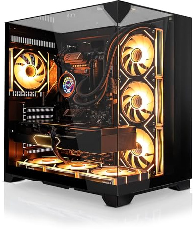 SYSTEMTREFF High-End Gaming PC AMD Ryzen 7 9800X3D 8x5.2GHz | Nvidia RTX 5090 32GB DX12 | 1TB M.2 NVMe | 32GB DDR5 RAM | Windows 11 | Desktop Computer Rechner für Gamer, Zocker & Streamer