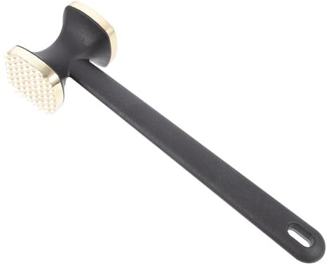 MAGICLULU Edelstahl Fleischhammer Goldfarbig Kratzfester Dicker Meat Tenderizer Mit Rutschfreiem Griff Für Steak Hühnchen Restaurant Und Heimküche Effizientes Zartmachen Und Klopfen