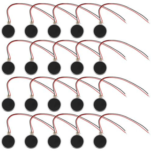 The Lord of the Tools 20 Stück 2-poliger Mini-Vibrationsmotor 10x3mm DC3V 12000 U/min für die Reparatur Elektronischer Geräte Mobiltelefonen (5cm)