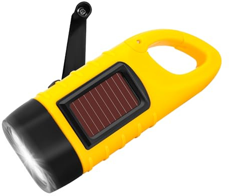 VIVIDRISE Lanterne LED à manivelle rechargeable, urgence avec manivelle, lanterne solaire rechargeable, mini lanterne portable avec manivelle et panneau solaire pour camping en plein air (1)
