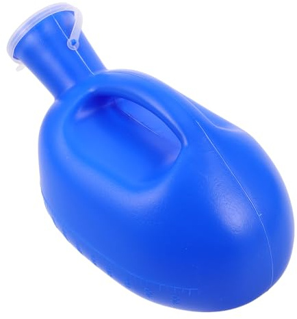 Male Urinal Bottle 2000ml Plastic Portable Blue for Travel | Leakproof Spillproof Lid, Sealed Handle, Convenient Design, Home Use, Elderly and Travelers