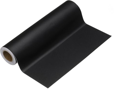 sourcing map Wood Grain Wallpaper Border 20cm x 5 Meters PVC Self-Adhesive Textured Frame Sticker Waterproof Wall Decorative Wallpaper for Floor Door Table Cabinets Desk, Matte Black