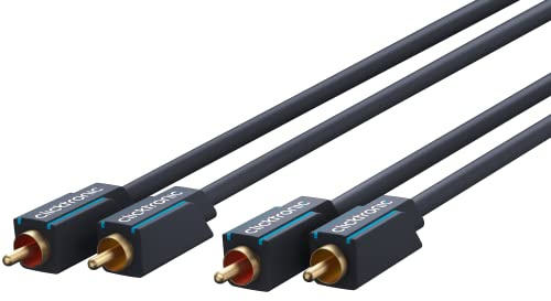 Clicktronic Casual cinch-koaxial stereo ljudkabel (2 x RCA-kontakt/2 x RCA-kontakt) 0,5 m