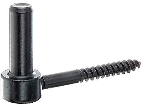 Alberts 306632 Kloben zum Einschrauben | J-Haken, mit angeschnittenem Gewinde | schwarzer Tauchlack | Dornmaß Ø16 mm | Länge 110 mm
