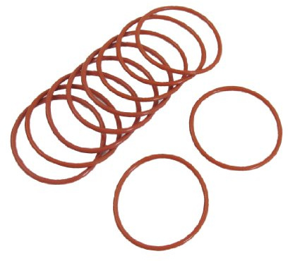 sourcing map 10 Stück Gummi-O-Ring Oil Seal Dichtring 38 mm x 2 mm rot | Dichtringe
