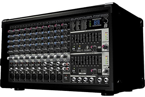 Behringer EUROPOWER PMP2000 Mixer amplificato a 14 canali da 800 Watt con processore Multi-FX