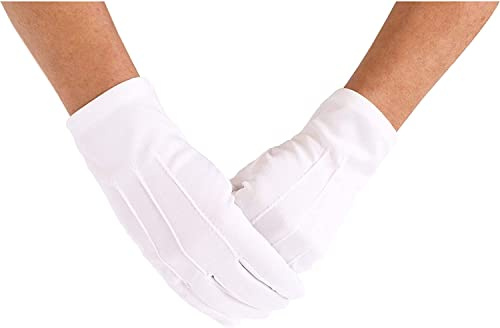 Kinder Weiß Handschuhe Fancy Kleid mit 3 genäht in Linien von Ilovefancydress® Kostüm ideal für Zauberkünstler Santa Zubehör Kinder