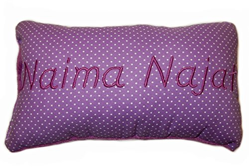 Momelie Lila Schmusekissen * Kuschelkissen * mit Namen Bestickt * 25 x 40 cm * SK-li_0040