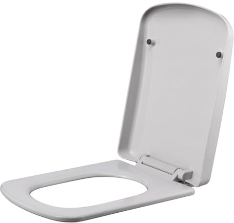 Kslogin White Square Toilet Seat, Soft Close, Quick Release, Easy Clean, Easy Install, Modern Style