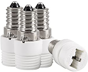 Mextronic Keramik Fassung Konverter 4x lampenfassung Adapter Konverter E27 Fassung auf G9 Sockel Lampenadapter für LED-Leuchtmittel, Halogenlampen, CFL Leuchtmittel