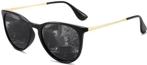 Long Keeper Retro Runde Sonnenbrille Damen Polarisiert Sonnenbrille Vintage Rund Unisex Polarisierte Sonnenbrillen Damen Herren UV400