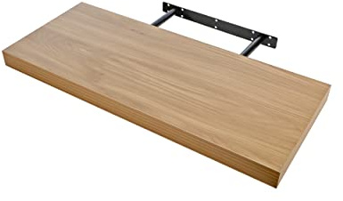 Etrexonline Estante de Pared 120x25x4cm Color Roble, Balda Flotante Pared de Madera Fijación Invisible, Estantes de Almacenamiento Decorativos, Ideal para Salón, Habitación, Pasillo, etc..
